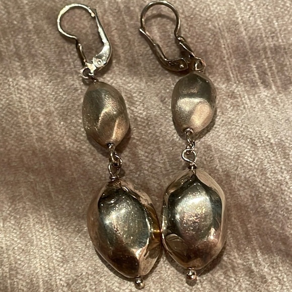 italian Jewelry - Italian Sterling Silver 925 Modern Earrings